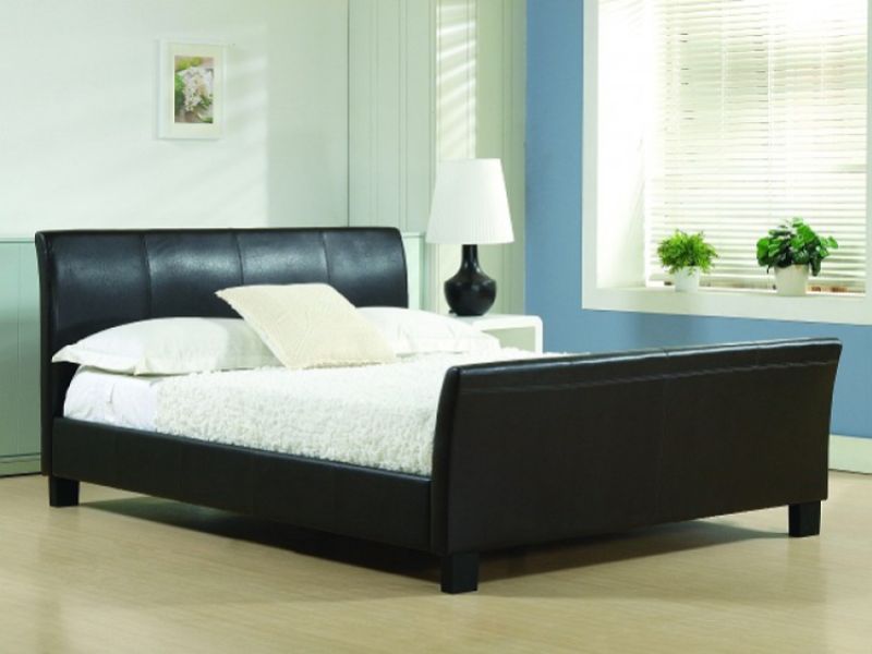 Time Living Winchester 5ft Kingsize Brown Faux Leather Bed Frame