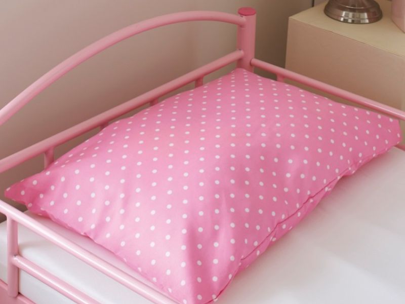 Kidsaw Starter Junior Pink Metal Bed Frame Bundle
