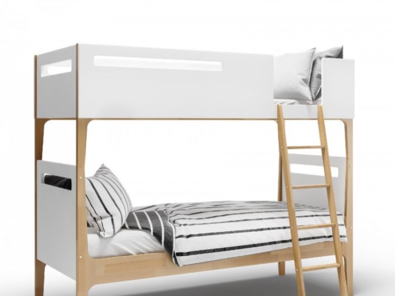 Kidsaw Solar 3ft Single White Wooden Bunk Bed