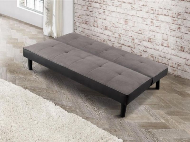 Birlea Aurora Grey Velvet Fabric Sofa Bed