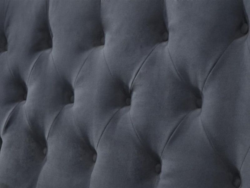 Birlea Barkley 5ft Kingsize Grey Velvet Fabric Bed Frame