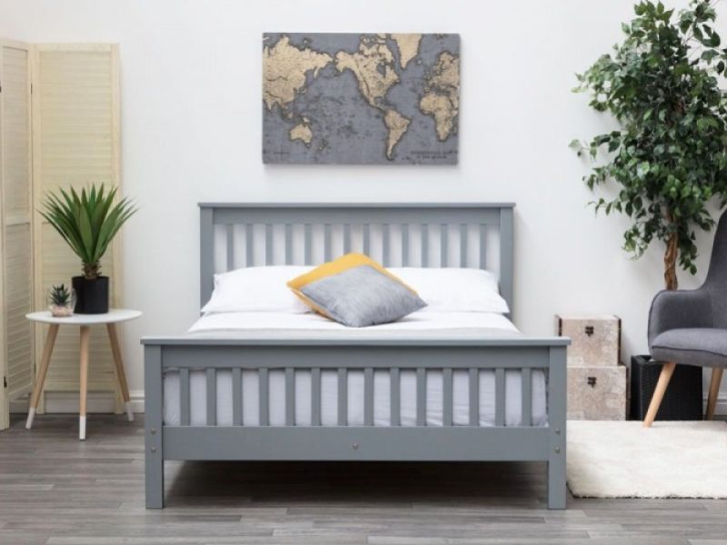 Sleep Design Adlington 5ft Kingsize Grey Wooden Bed Frame