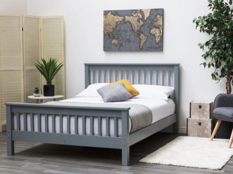 Sleep Design Adlington 5ft Kingsize, Grey Wood Bed Frame King Size