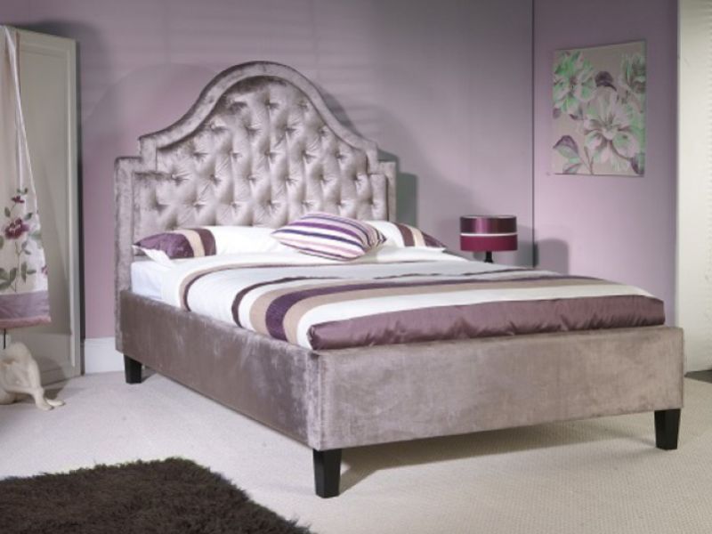 Limelight Charon 4ft6 Double Mauve Velvet Fabric Bed Frame