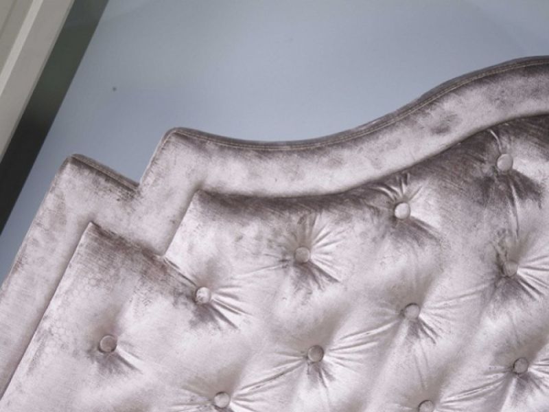 Limelight Charon 4ft6 Double Mauve Velvet Fabric Bed Frame