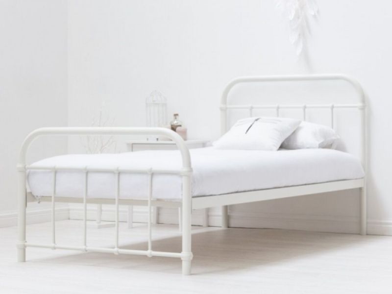 Sleep Design Henley 3ft Single White, Metal Bed Frames White