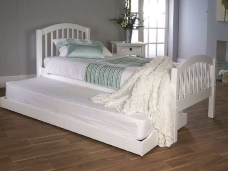 Limelight Despina 3ft  Single White Wooden Bed With Guest Bed Frame