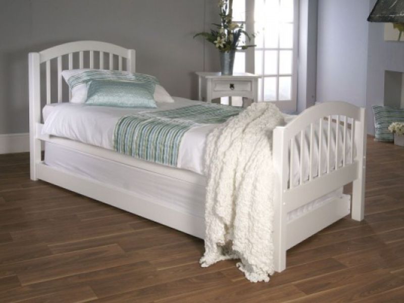 Limelight Despina 3ft  Single White Wooden Bed With Guest Bed Frame