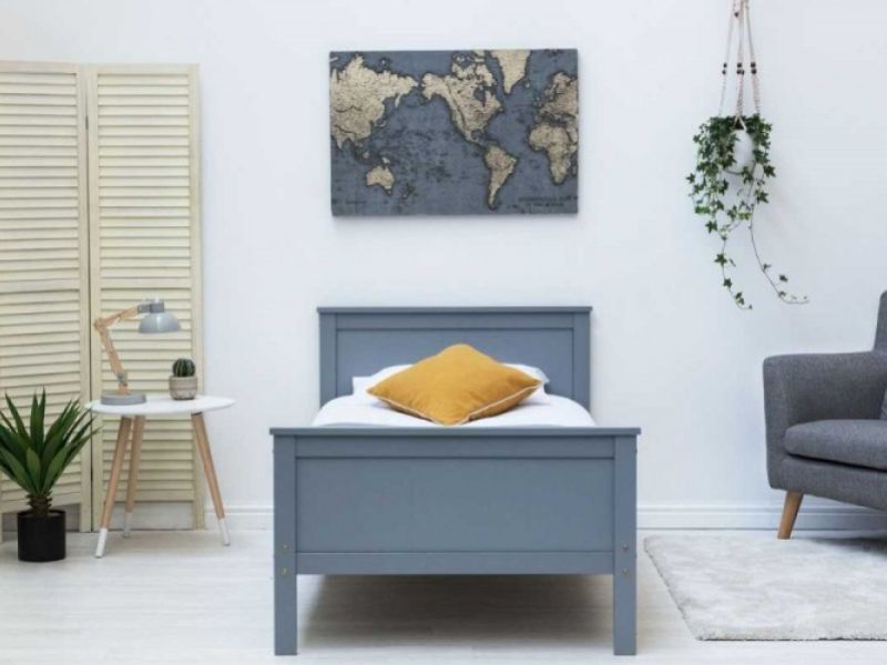 Sleep Design Tabley 3ft Single Grey Wooden Bed Frame
