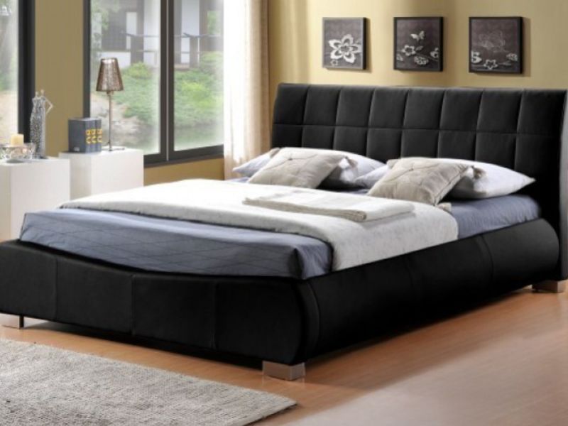 Limelight Dorado 4ft6 Double Black Faux Leather Bed Frame