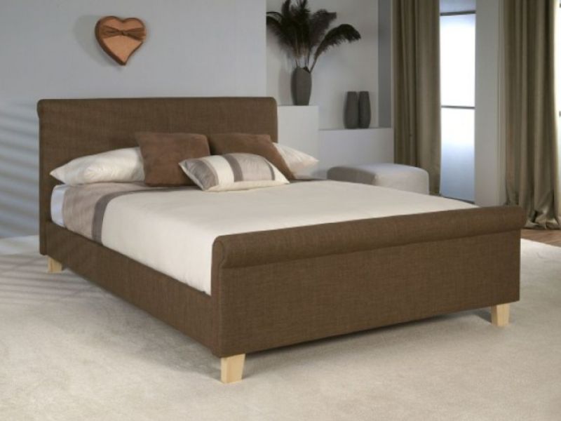 Limelight Eclipse 4ft Small Double Caramel Fabric Bed Frame
