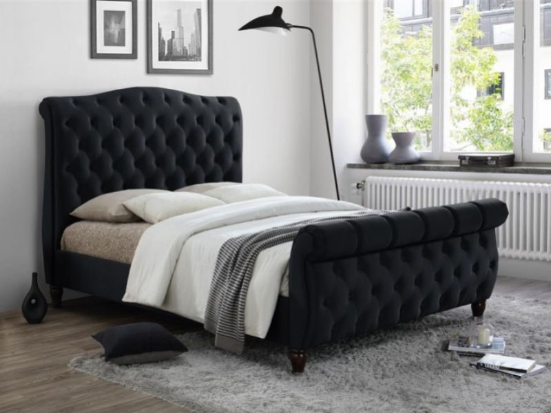 Birlea Colorado 5ft Kingsize Black Fabric Bed Frame