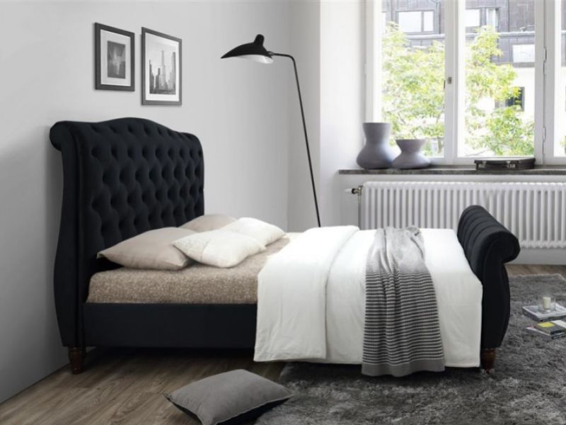 Birlea Colorado 6ft Super Kingsize Black Fabric Bed Frame