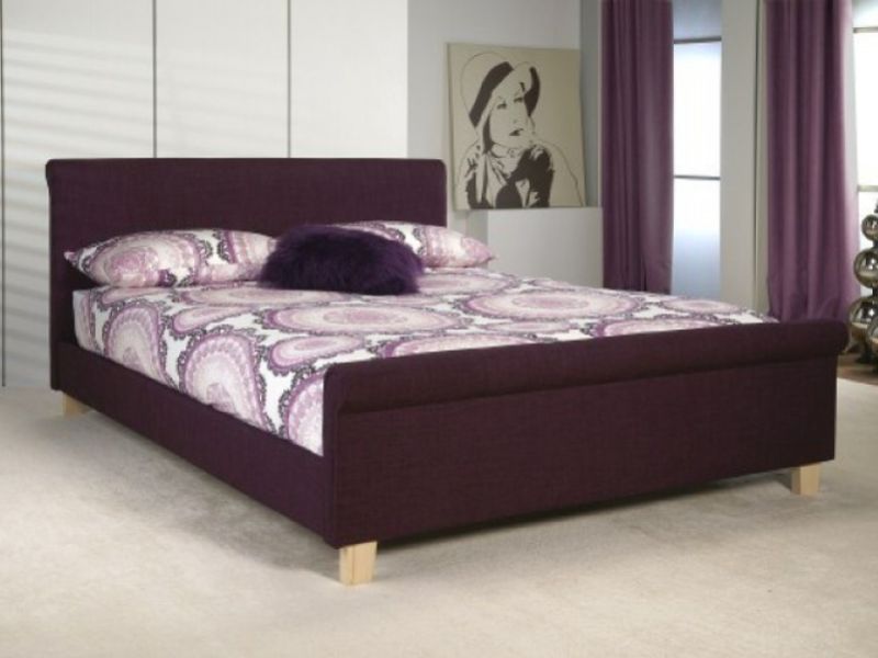 Limelight Eclipse 4ft Small Double Plum Fabric Bed Frame