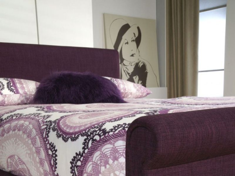 Limelight Eclipse 4ft Small Double Plum Fabric Bed Frame