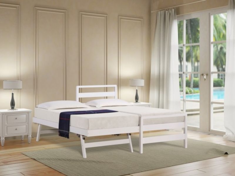 Emporia Sophia 3ft Single White Wooden Guest Bed