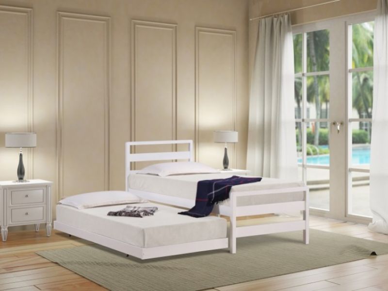 Emporia Sophia 3ft Single White Wooden Guest Bed