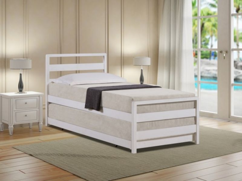 Emporia Sophia 3ft Single White Wooden Guest Bed