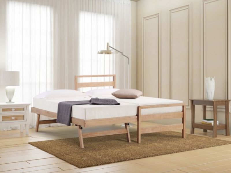 Emporia Sophia 3ft Single Wooden Oak Finish Guest Bed