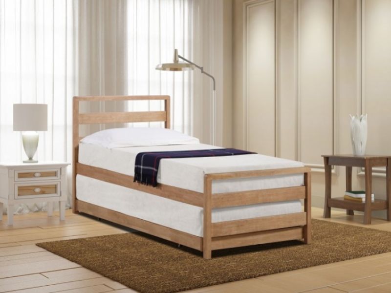 Emporia Sophia 3ft Single Wooden Oak Finish Guest Bed