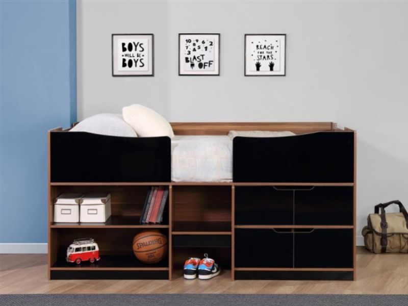 Birlea Paddington Cabin Bed Black and Walnut