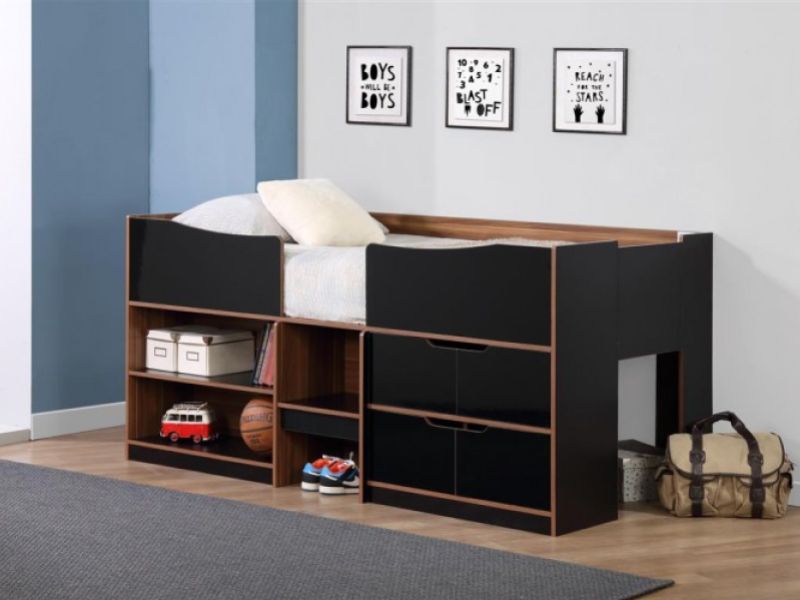 Birlea Paddington Cabin Bed Black and Walnut