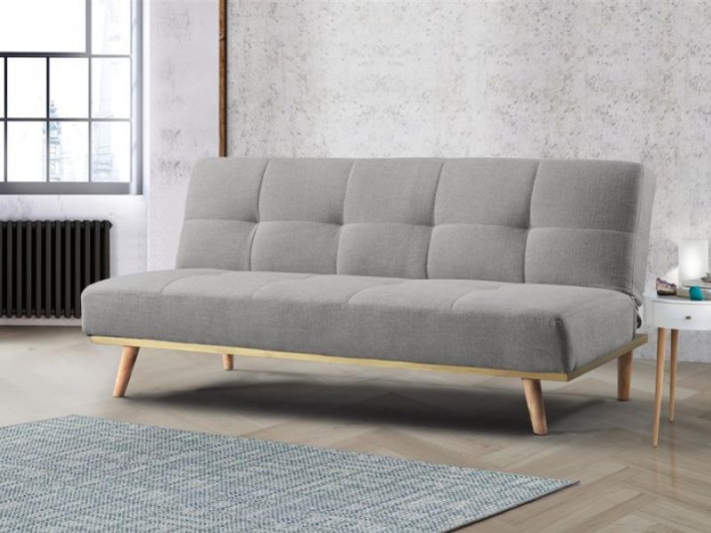 Birlea Snug Light Stone Grey Fabric Sofa Bed