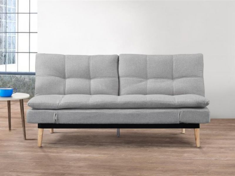 Birlea Squish Light Stone Grey Fabric Sofa Bed