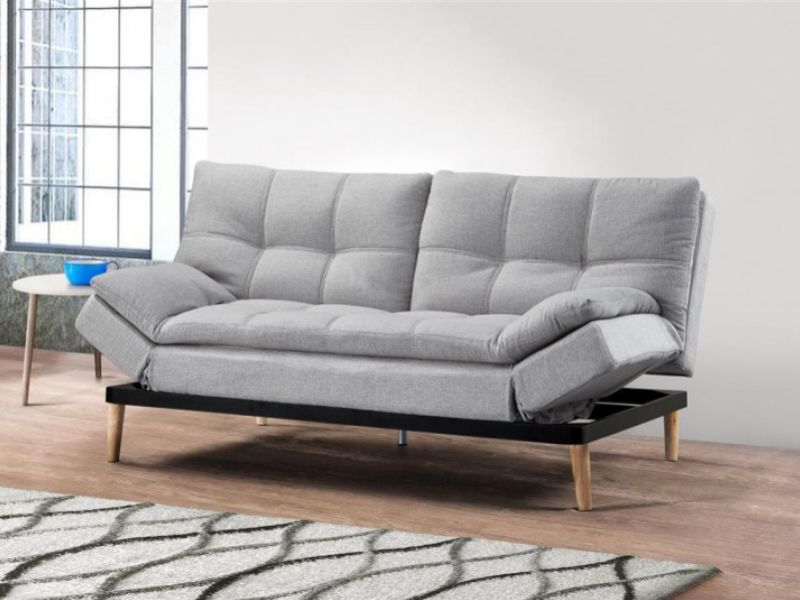 Birlea Squish Light Stone Grey Fabric Sofa Bed