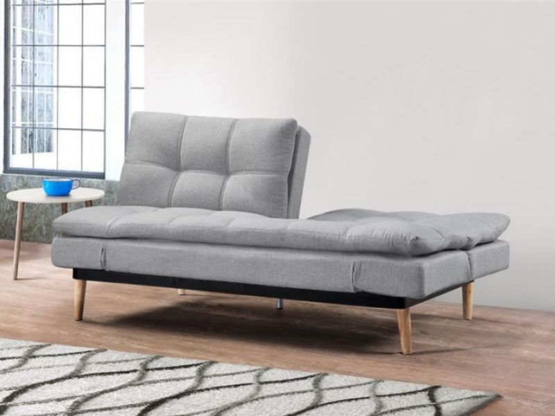 Birlea Squish Light Stone Grey Fabric Sofa Bed