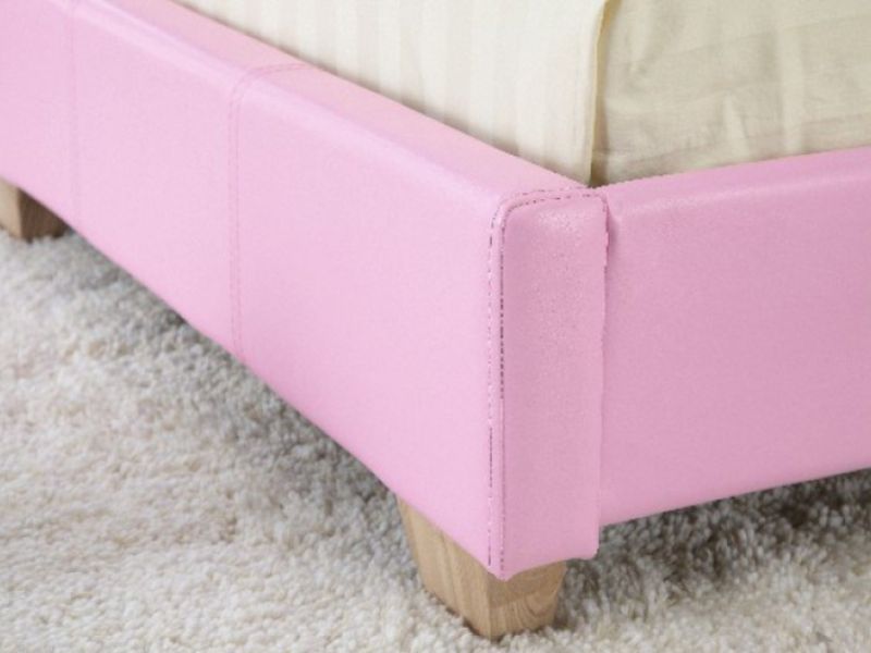 Limelight Galaxy 3ft Single Pink Faux Leather Bed Frame