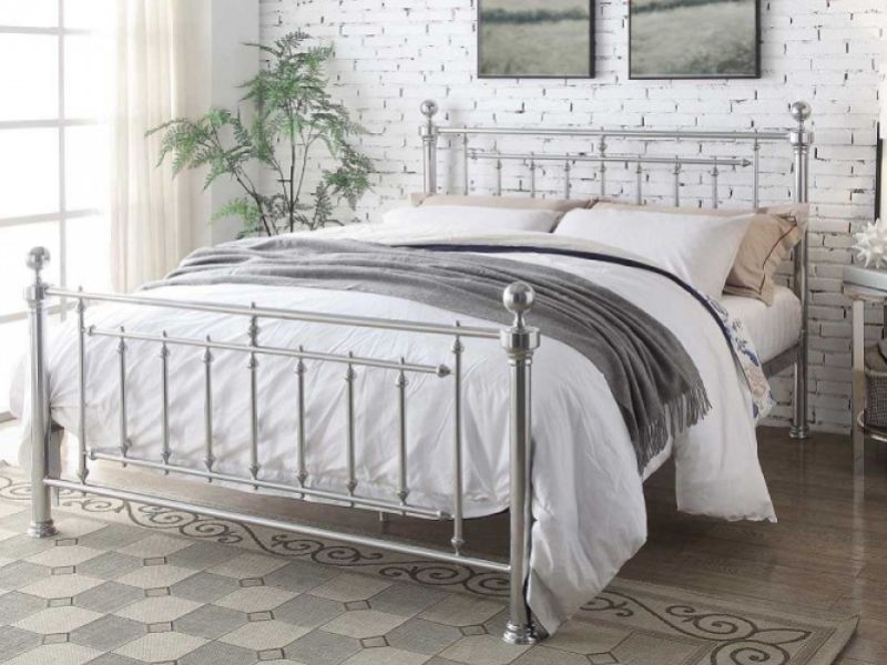 Sleep Design Cobham 4ft6 Double Chrome Metal Bed Frame