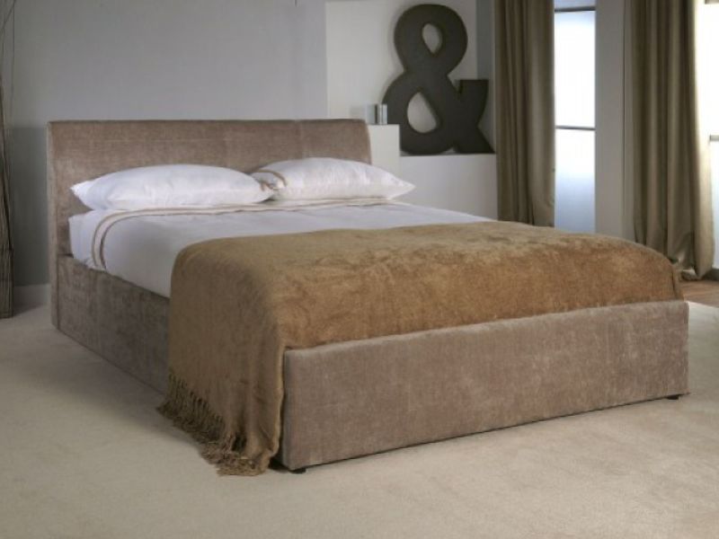 Limelight Jupiter 4ft6 Double Mink Fabric Ottoman Bed Frame