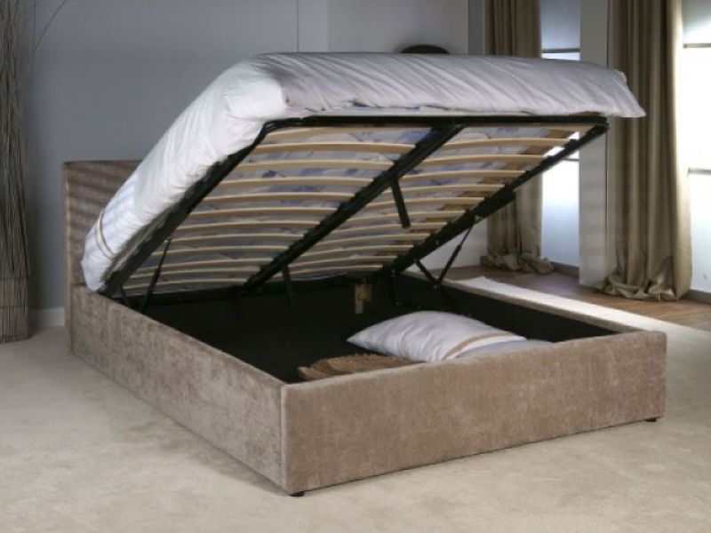 Limelight Jupiter 4ft6 Double Mink Fabric Ottoman Bed Frame