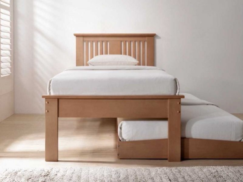 Sleep Design Malpas Oak Finish Wooden Guest Bed