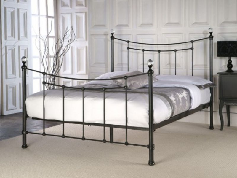 Limelight Metis 3ft Single Metallic Black Metal Bed Frame with Crystal