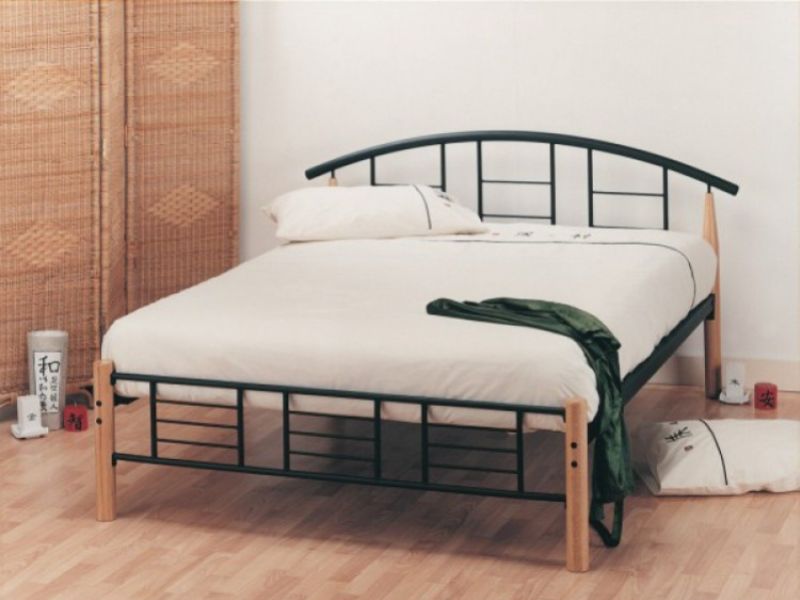 Limelight Neon 4ft Small Double Black Metal Bed Frame