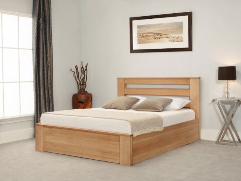 Emporia Charnwood 5ft Kingsize Solid Oak Ottoman Bed Frame
