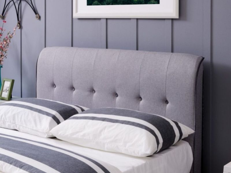 Flintshire Carmel 4ft6 Double Grey Fabric Ottoman Bed