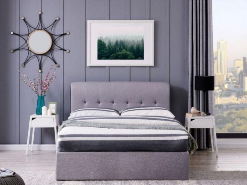 Flintshire Carmel 5ft Kingsize Grey Fabric Ottoman Bed