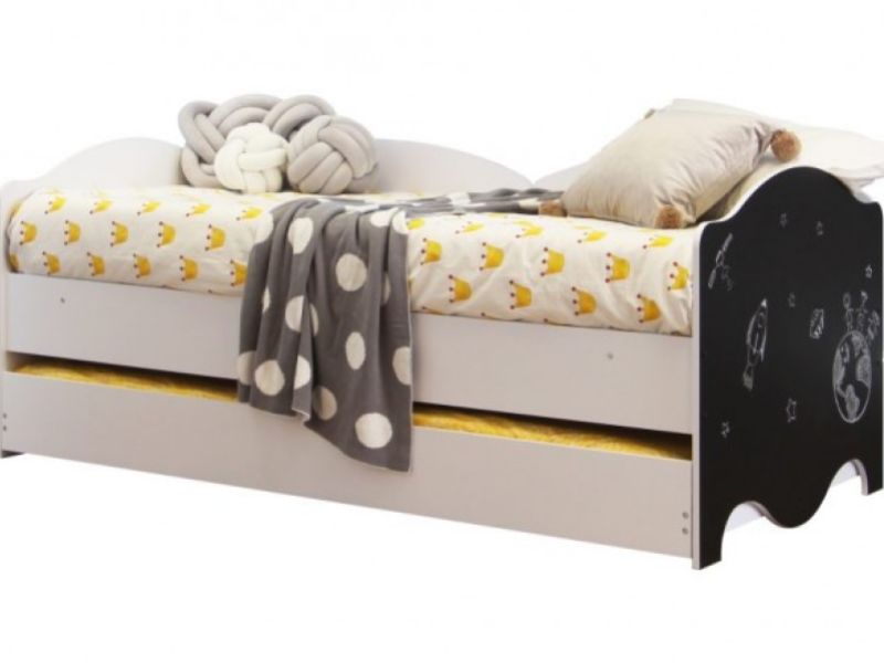 Flintshire Casey 3ft Single White Wooden Day Bed With trundle