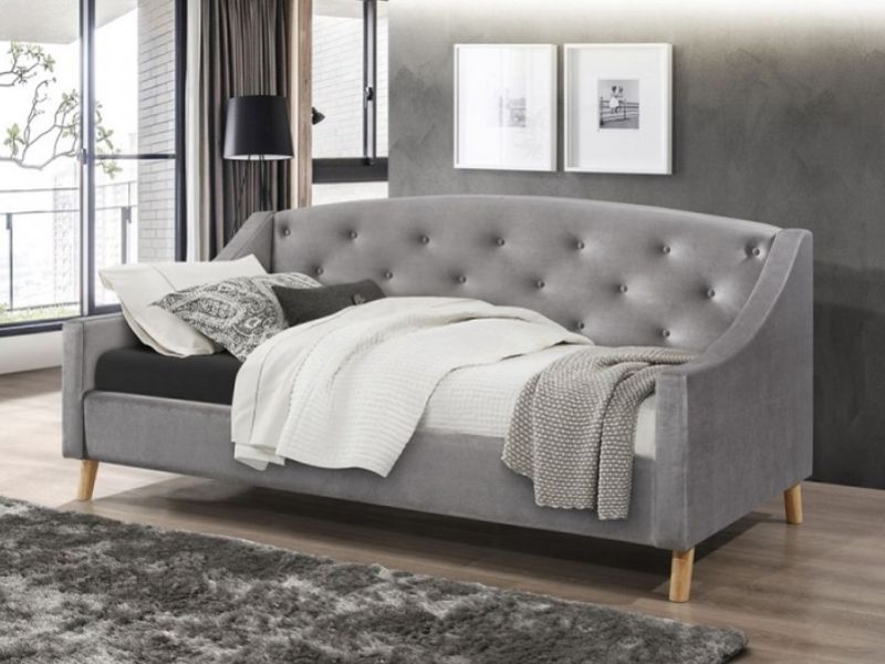 Flair Furnishings Dorothy Grey Fabric Day Bed