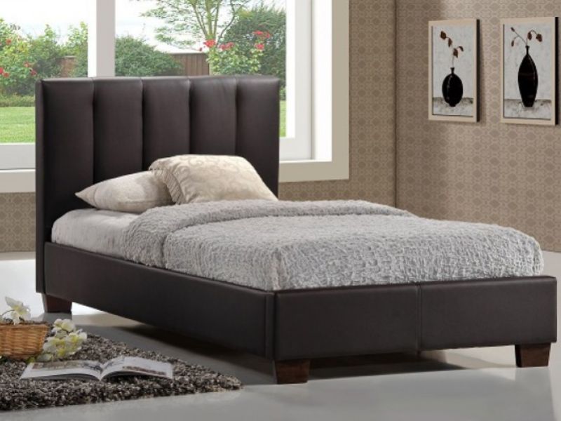 Limelight Pulsar Brown 3ft Single Faux Leather Bed Frame