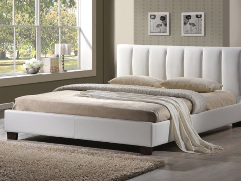 Limelight Pulsar White 3ft Single Faux Leather Bed Frame