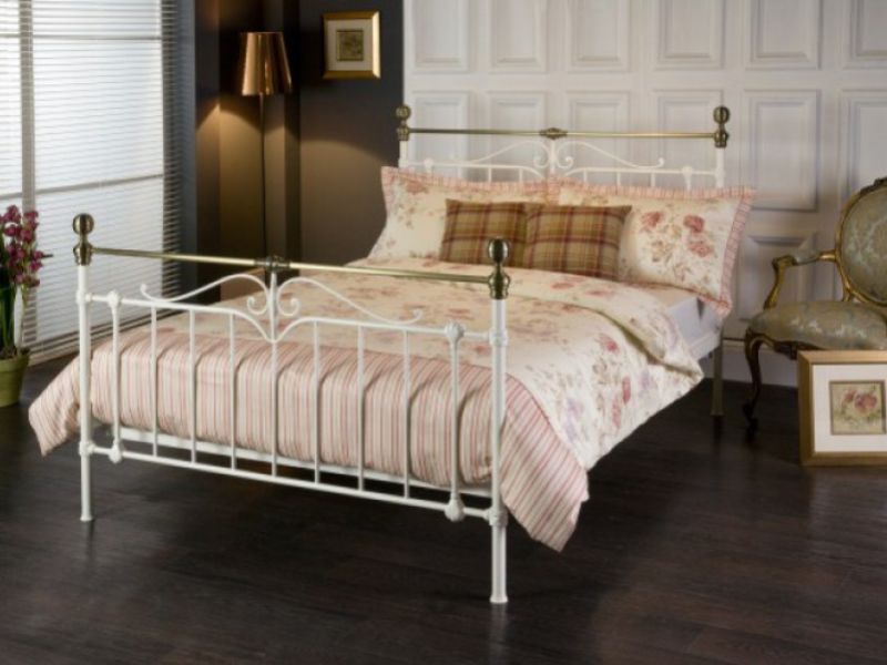 Limelight Sigma Ivory 5ft Kingsize Metal Bed Frame