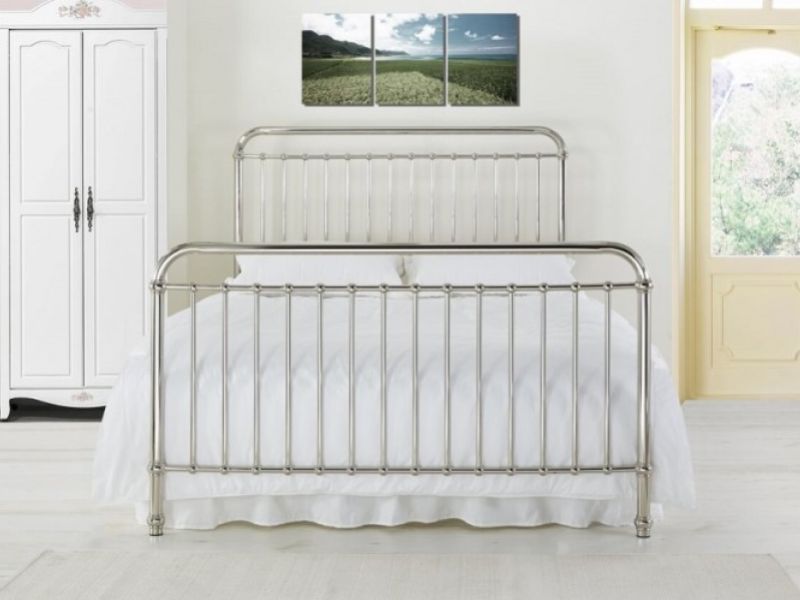 Time Living Rose 3ft Single Chrome Nickel Metal Bed Frame