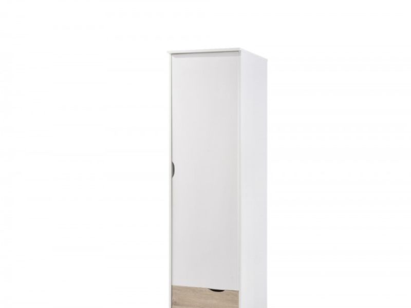 LPD Stockholm 1 Door Wardrobe In White And Oak