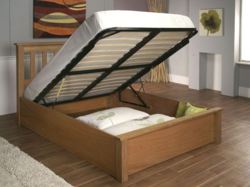 Limelight Terran 6ft Super Kingsize Oak Finish Wooden Ottoman Bed Frame