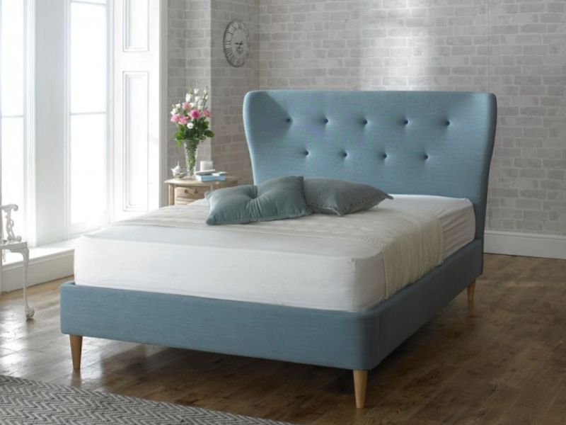 Limelight Aurora 4ft6 Double Duck Egg Blue Fabric Bed Frame
