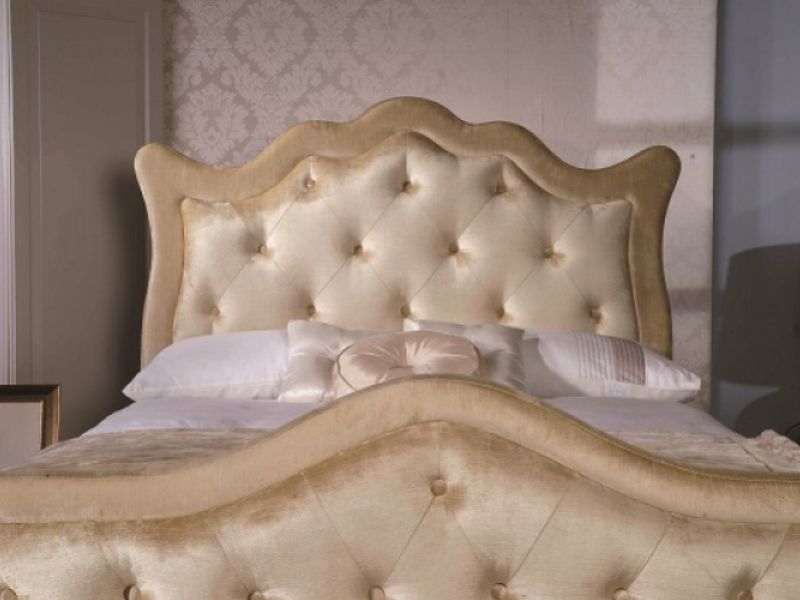 Limelight Vega 5ft Kingsize Gold Velvet Fabric Bed Frame